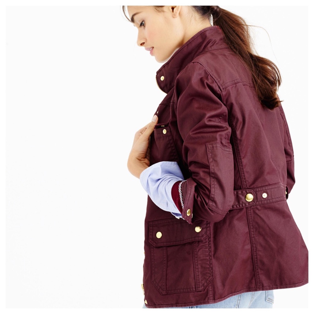 J.Crew Burgundy Downtown Field Jacket Size S